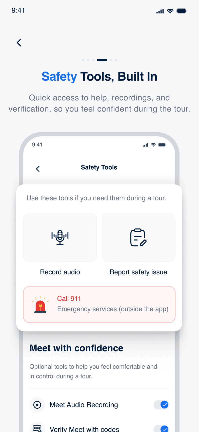Safety Tools, Built In — Revun mobile screenshot